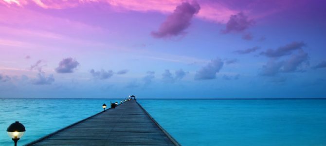 Sunset in the maldives